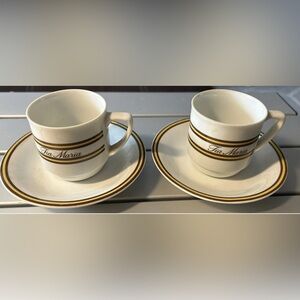 Vintage Tia Maria Porcelain Espresso Cup and Saucer Set of 2 - Schmidt Brasil